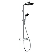 Handdouche met hoge druk, douchekop, badkamerinstallaties, waterbesparend, drukverhoging, chrome douchedouche, 2 straalsoorten met aan/uit-schakelaar en 1,5 m slang