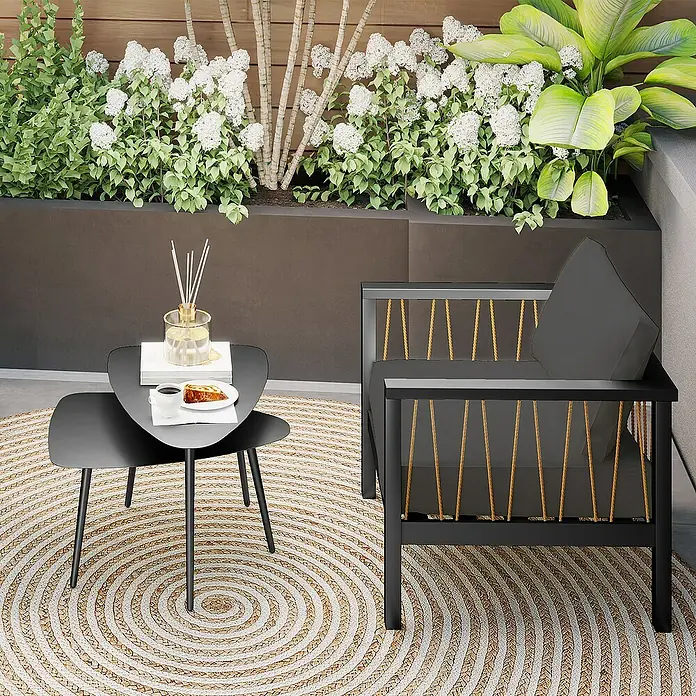 Outsunny Garten-Loungetisch - L x B x H: 65 x 45 x 45 cm