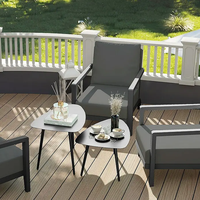 Outsunny Garten-Loungetisch - L x B x H: 65 x 45 x 45 cm