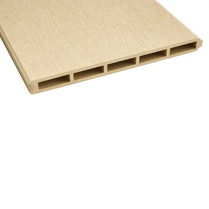 Joda Steckzaun-Element Kingston Einzelprofil Extrabreit - B x H: 22 x 178 cm, Beige, WPC - Helle Holzmaserung-Verbundplatte mit Hohlkammerstruktur.