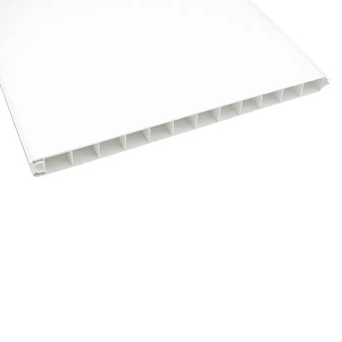 Joda Steckzaun-Element Kingston Einzelprofil - B x H: 28 x 178 cm, Weiß, Kunststoff - Weiße Wellkunststoffplatte, zeigt die geriffelte Innenstruktur.