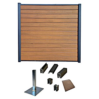 Ograjni set Co Extrusion (180 x 195 cm, Rjava, 19 -del.)