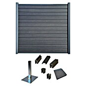 Ograjni set Co Extrusion  (180 x 195 cm, Antracit, 19 -del.) | 7411 - Lamellenzäune/Dichtzäune | IAGB - Gartenholz | IAG - Außenbereichsausstattung | IA - Gartenhartware | I - Stadtgarten | BAUHAUS