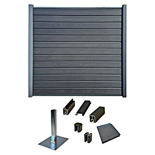 Ograjni set Co Extrusion (180 x 195 cm, Antracit, 19 -del.)