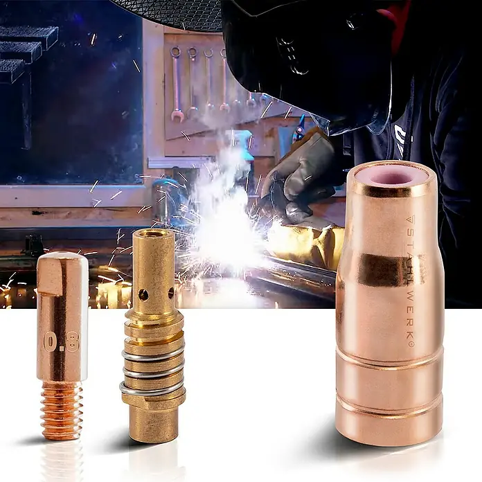 STAHLWERK Schweißzubehör-Set FLUX Verschleißteile Set 0,8 mm - 