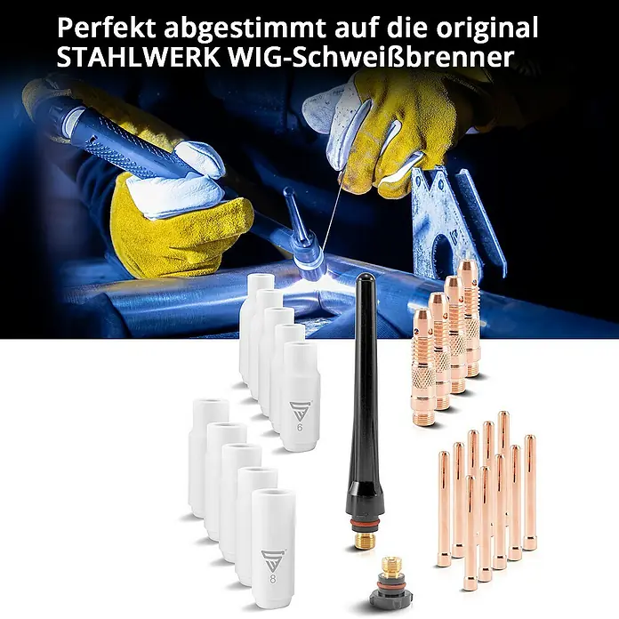 STAHLWERK Schweißzubehör-Set Verschleißteile-Set WP-26 WIG - 