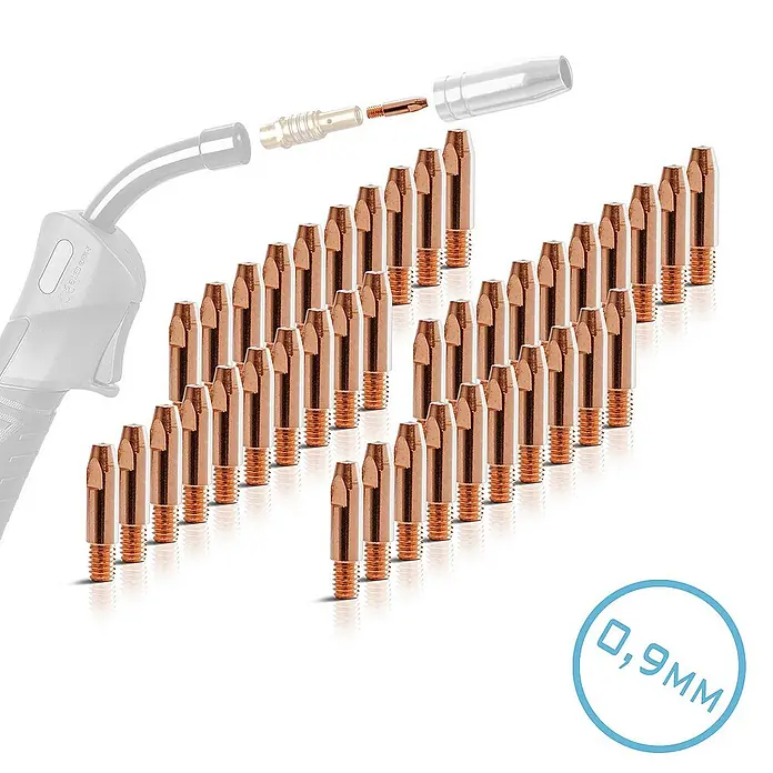STAHLWERK Stromdüse 2 x Stromdüsen AK25 MB25 0,9 mm MIG MAG - 