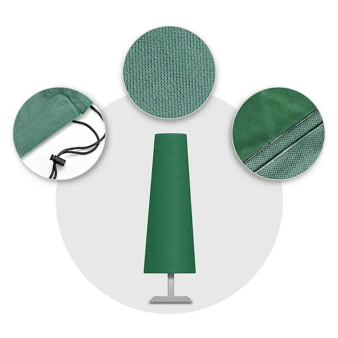 Pura Vida Sonnenschirm Schutzhülle Supreme - Polyethylen, Polypropylen, 160 g/m², Grün - Grüner, strukturierter Schutzbezug mit Kordelzug und verstärkten Nähten.