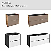 Camargue Marea Waschtischunterschrank (117 x 38,5 x 48 cm, Anthrazit/Weiß) | BAUHAUS