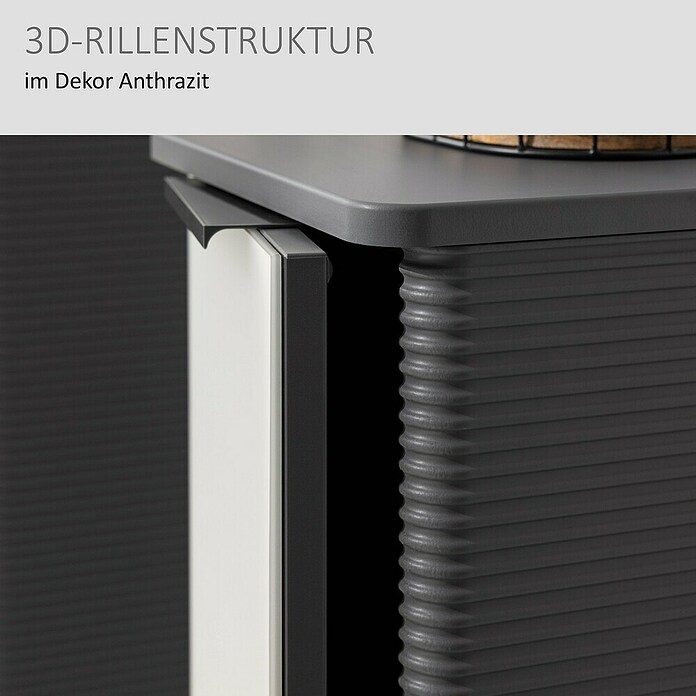 Camargue Marea Unterschrank (31,6 x 34,5 x 49,4 cm, DIN Anschlag: Links, Anthrazit/Weiß) | BAUHAUS