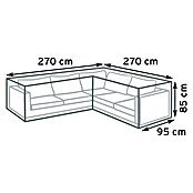 Pura Vida Funda protectora para conjunto de muebles Supreme (L x An x Al: 270 x 95 x 85 cm, Polietileno, Polipropileno, 160 g/m², Negro) | BAUHAUS