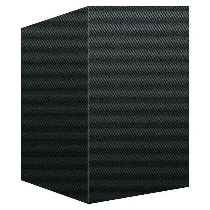 Pura Vida Strandkorb-Schutzhülle Supreme - L x B x H: 155 x 155 x 170 cm, Polyethylen, Polypropylen, 160 g/m², Schwarz - Dunkelgraue rechteckige Box mit Karbonfaser-Textur.