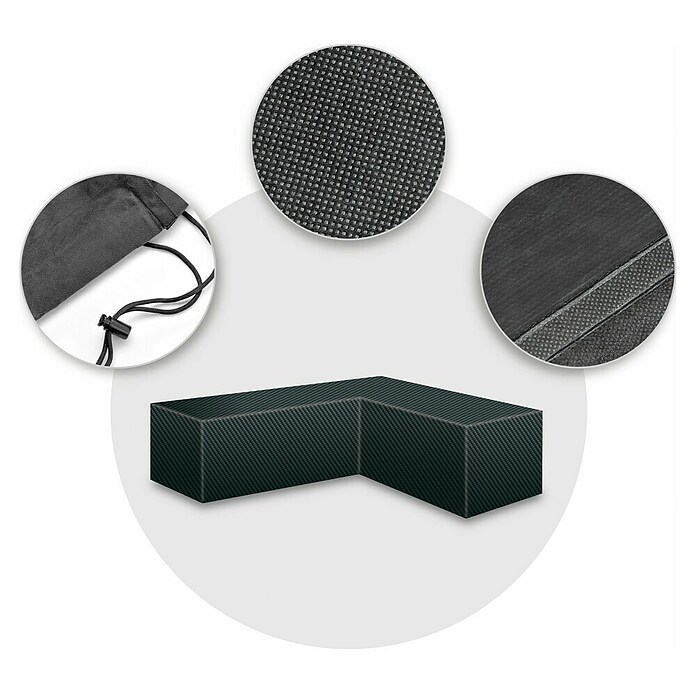 Pura Vida Funda protectora para conjunto de muebles Supreme (L x An x Al: 270 x 95 x 85 cm, Polietileno, Polipropileno, 160 g/m², Negro) | BAUHAUS