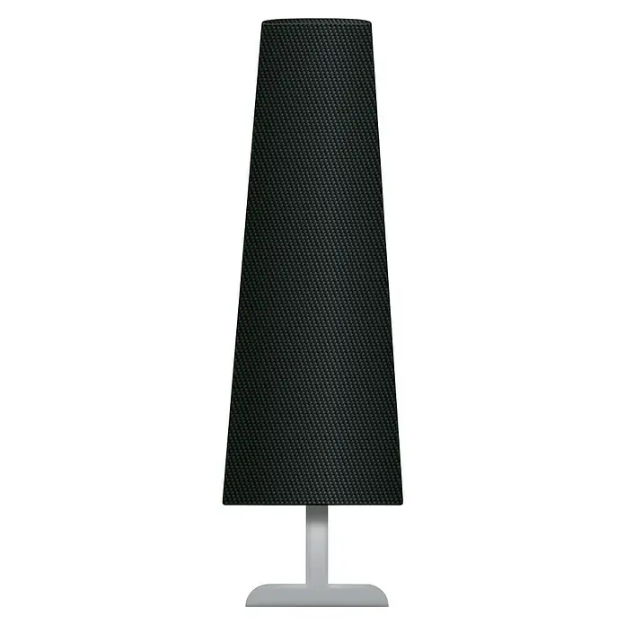 Pura Vida Sonnenschirm Schutzhülle Supreme - Polyethylen, Polypropylen, 160 g/m², Schwarz - Dunkelgraue gewebte Tischleuchte mit hellgrauem Sockel.