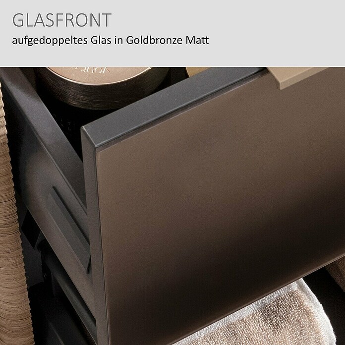 Camargue Marea Unterschrank (31 x 34,5 x 49,4 cm, DIN Anschlag: Rechts, Goldbronze) | BAUHAUS