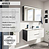 Camargue Marea Waschtischunterschrank (117 x 38,5 x 48 cm, Anthrazit/Weiß) | BAUHAUS