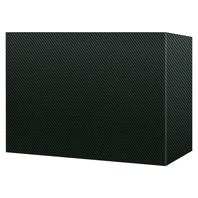Pura Vida Hollywoodschaukel-Schutzhülle Supreme - L x B x H: 210 x 150 x 139 cm, Polyethylen, Polypropylen, 160 g/m², Schwarz - Schwarze rechteckige Box mit Karbonfaser-Textur.