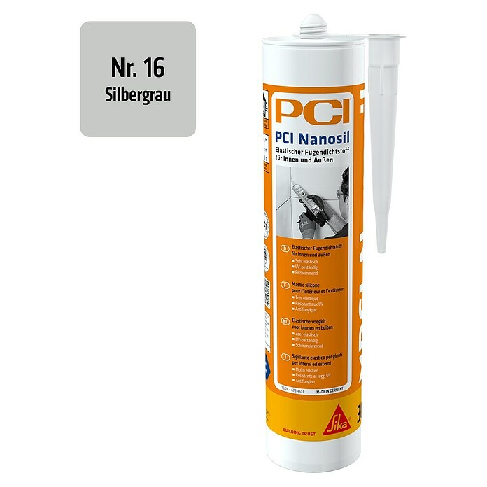 PCI Universele siliconen Nanosil Sika (Zilvergrijs, 300 ml) | BAUHAUS