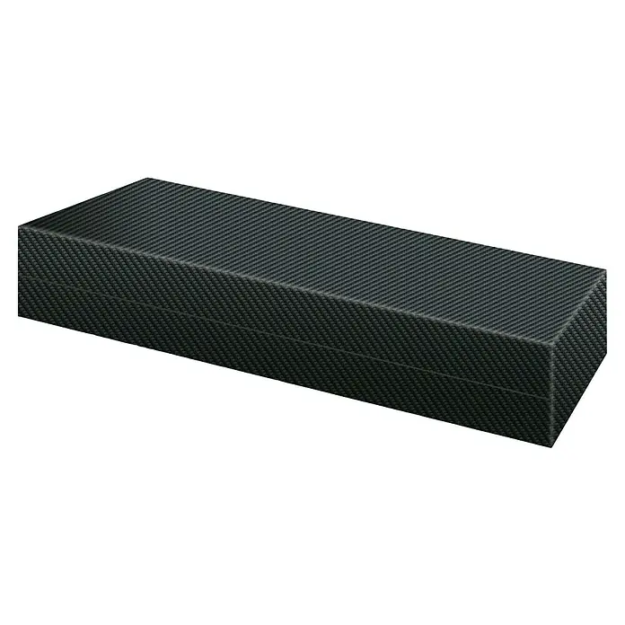 Pura Vida Auflagen-Schutzhülle Supreme - L x B x H: 125 x 50 x 32 cm, Polyethylen, Polypropylen, 160 g/m², Schwarz - Dunkelgraue rechteckige Box mit Karbonfaser-Textur.