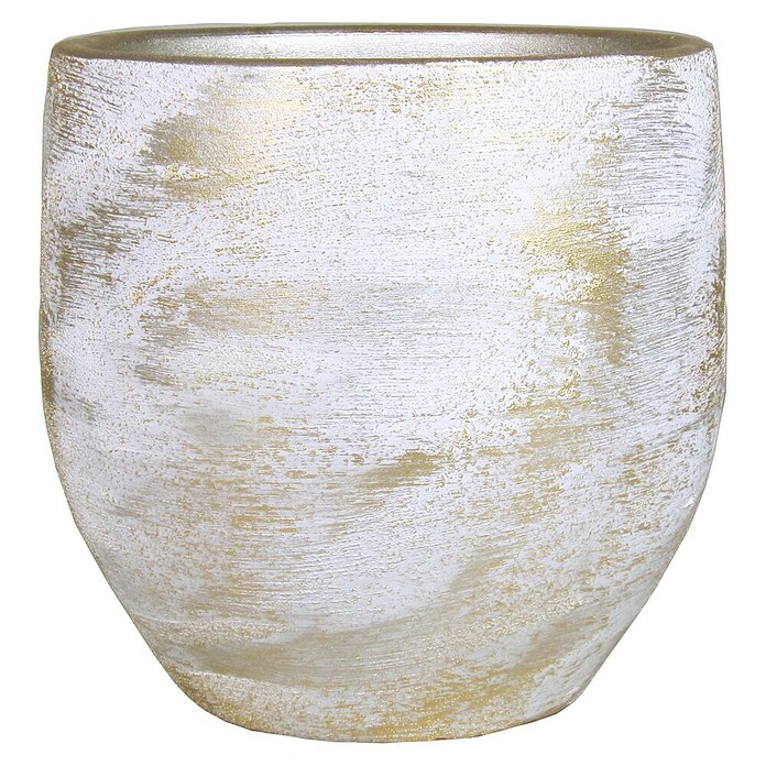 Floran Plantenpot Madeira (Buitenmaat (Ø x h): 20 x 20 cm, Keramiek, Goud) | BAUHAUS