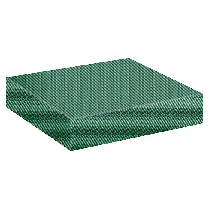 Pura Vida Sandkasten-Schutzhülle Supreme - L x B x H: 160 x 160 x 20 cm, Polyethylen, Polypropylen, 160 g/m², Grün - Grüner rechteckiger Block mit ausgeprägter gewebter Oberflächenstruktur.