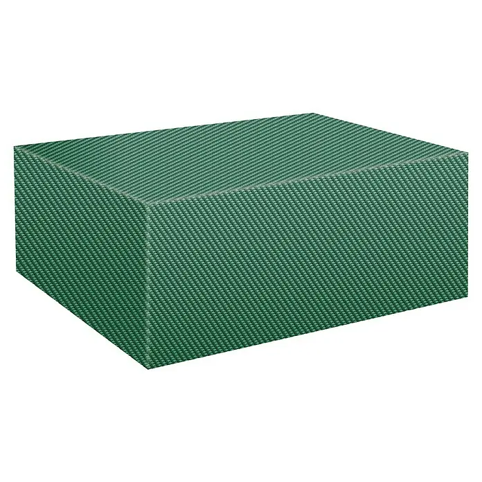 Pura Vida Loungemöbel Schutzhülle Supreme - L x B x H: 200 x 200 x 85 cm, Polyethylen, Polypropylen, 160 g/m², Grün - Dunkelgrüner rechteckiger Block mit einer ausgeprägten Webstruktur.