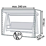 Pura Vida Funda protectora para balancín Supreme (L x An x Al: 240 x 140 x 270 cm, Polietileno, Polipropileno, 160 g/m², Verde) | BAUHAUS