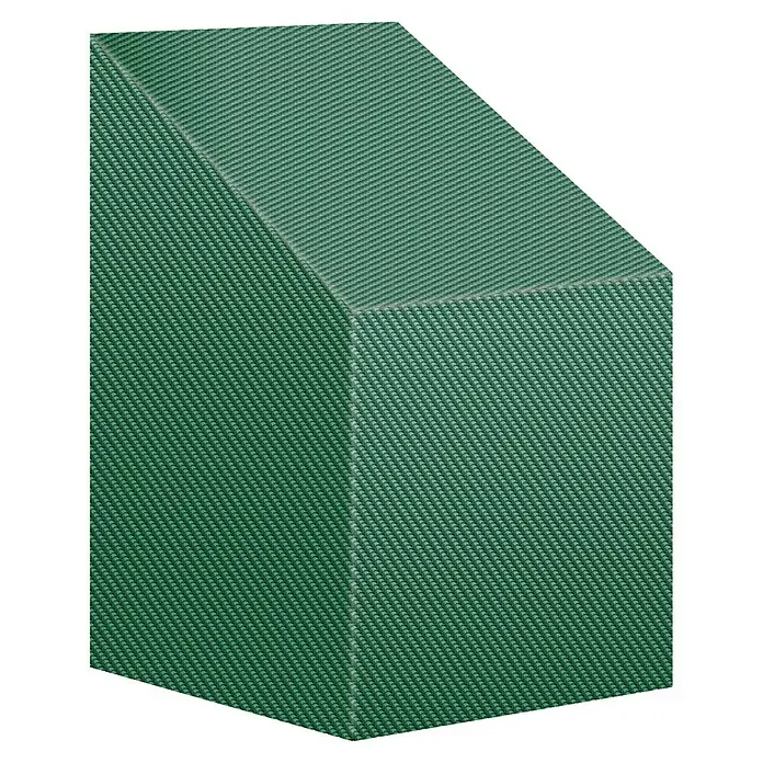 Pura Vida Stapelsessel-Schutzhülle Supreme - L x B x H: 65 x 65 x 150 cm, Polyethylen, Polypropylen, 160 g/m², Grün - Grüner Quader mit gerippter Textilstruktur.