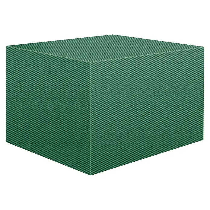 Pura Vida Balkonmöbel Schutzhülle Supreme - L x B x H: 100 x 100 x 65 cm, Polyethylen, Polypropylen, 160 g/m², Grün - Dunkelgrüner strukturierter Würfel.