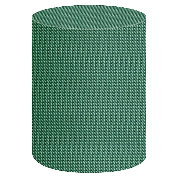 Pura Vida Grill-Schutzhülle Supreme Rund - Passend für: Runde Gasgrills bis 80 x 110 cm, Polyethylen, Polypropylen, 160 g/m², Grün - Grüner gewebter zylindrischer Hocker.