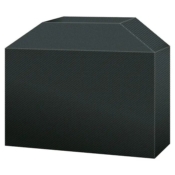 Pura Vida Grill-Schutzhülle Supreme - Passend für: Gasgrills bis 175 x 80 x 125 cm, Polyethylen, Polypropylen, 160 g/m², Schwarz - Dunkelgraue Abdeckung in Carbon-Optik, rechteckig mit schrägem Dach.