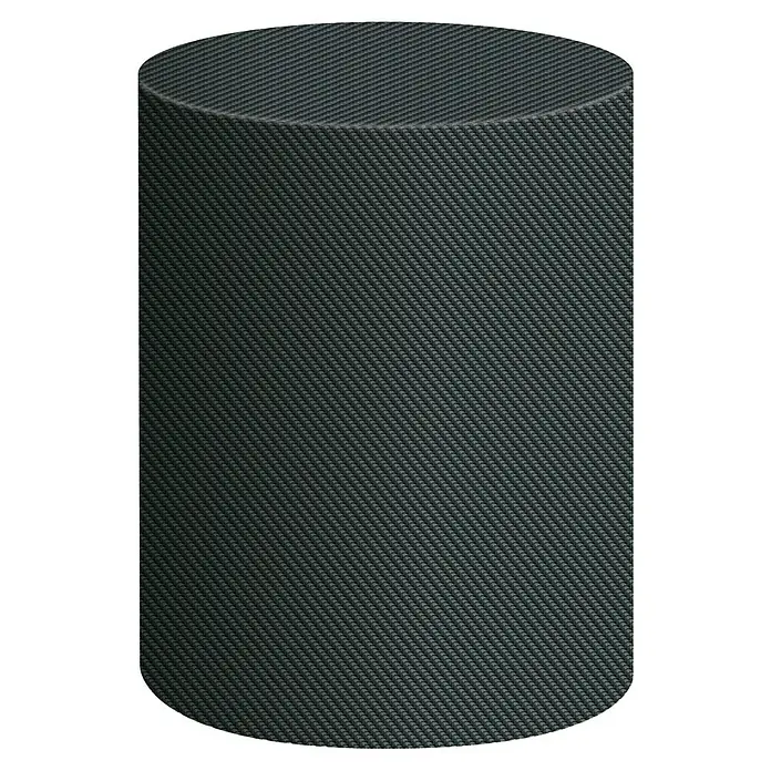 Pura Vida Grill-Schutzhülle Supreme Rund - Passend für: Runde Gasgrills bis 80 x 110 cm, Polyethylen, Polypropylen, 160 g/m², Schwarz - Dunkelgrauer Zylinder mit diagonaler Webtextur, ähnlich Karbonfaser.
