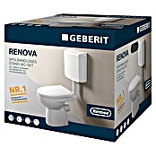 Geberit Renova Stand-WC-Kombination (Spülrandlos, Ohne Spezialglasur, Spülform: Tief, WC Abgang: Waagerecht, Weiß) | BAUHAUS