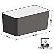 Gardol Hochbeet doppelwandig (150 x 70 x 76 cm, Stahl, Anthrazit) | BAUHAUS