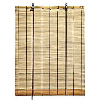 Estor enrollable de bambú (An x Al: 80 x 180 cm, Roble, Unicolor)