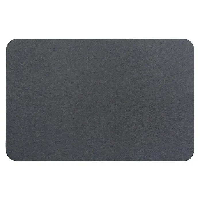 Spirella Alfombra Diatomita - Gris oscuro, 39 x 60 cm, Materia mineral - Alfombrilla rectangular gris oscuro con esquinas redondeadas y textura cepillada sutil.