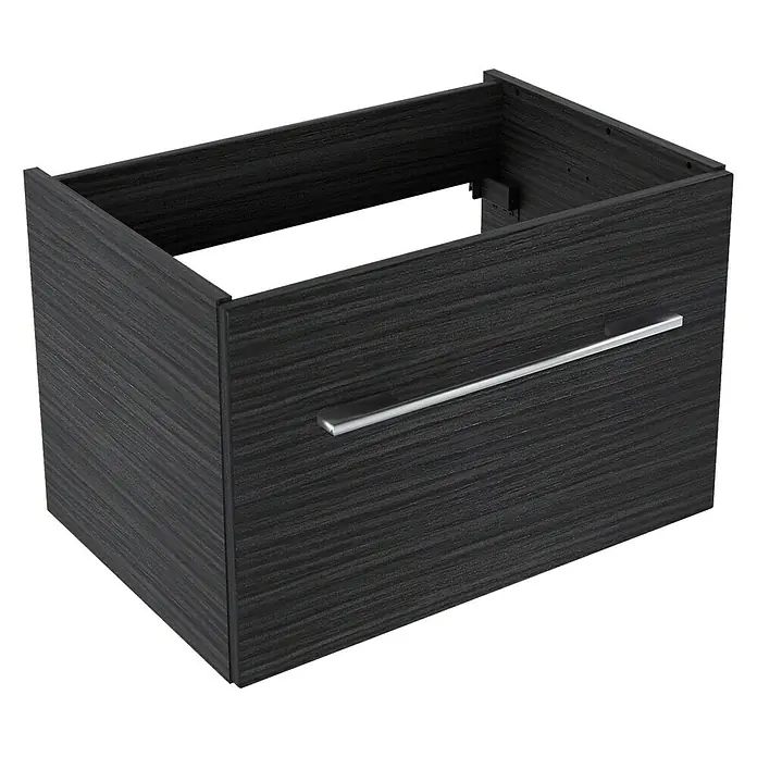 Camargue Stella Waschtischunterschrank - 59,2 x 40,8 x 39 cm, Ohne Beleuchtung, Dark Oak - Dunkler Waschtischunterschrank mit Schublade und modernem Griff. Elegantes Design für jedes Badezimmer.