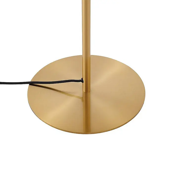 Lindby Stehleuchte Lelia - Höhe: 150 cm, messing / gold, creme / amber, E27