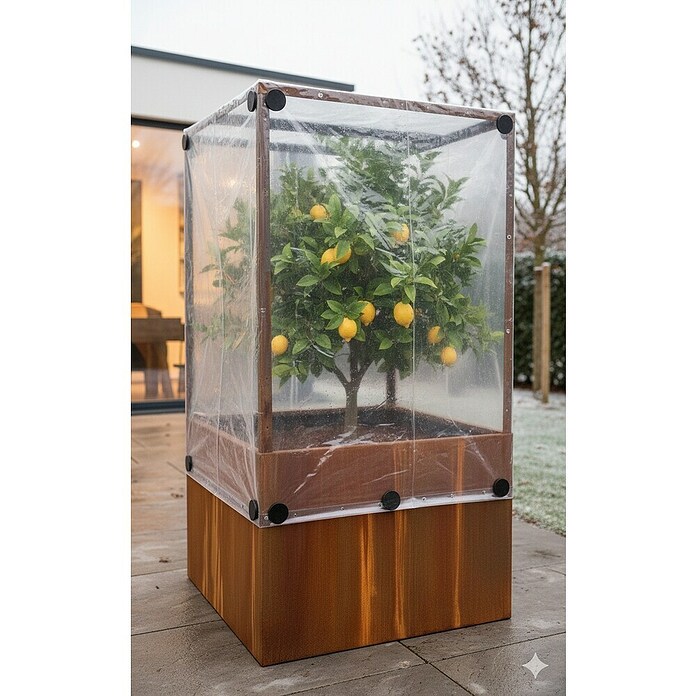 Palatino Hochbeet Home of Tomatoes (100 x 100 x 183 cm, Cortenstahl, Rostbraun) | BAUHAUS