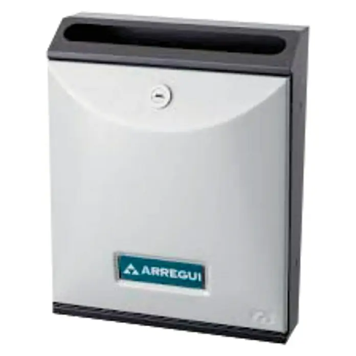 Arregui Future Buzón de pared V1000-2P - L x An x Al: 24,2 x 11 x 30,2 cm, Plateado, Acero - Buzón Arregui: Diseño elegante para la entrada de tu hogar. Protege el correo de las inclemencias del tiempo.