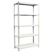 Simonrack Simonclick Estantería metálica Plus con funda (Al x An x Pr: 200 x 100 x 30 cm, Capacidad de carga por balda: 180 kg, Número de baldas: 5 ud., Inserción, Blanco) | BAUHAUS