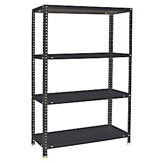 Simonrack Simonclassic Estantería metálica Comfort Superplus (Al x An x Pr: 150 x 110 x 30 cm, Capacidad de carga por balda: 90 kg, Número de baldas: 4 ud., Atornillado, Antracita)