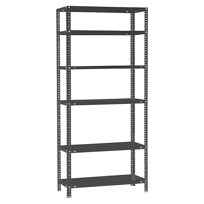 Simonrack Simonclassic Estantería metálica Comfort Plus (Al x An x Pr: 200 x 100 x 40 cm, Capacidad de carga por balda: 100 kg, Número de baldas: 6 ud., Atornillado, Antracita) | BAUHAUS