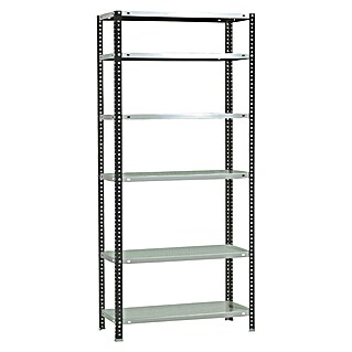 Simonrack Simonclassic Estantería metálica Comfort (Al x An x Pr: 200 x 90 x 30 cm, Capacidad de carga por balda: 100 kg, Número de baldas: 3 ud., Atornillado, Antracita/Blanco)