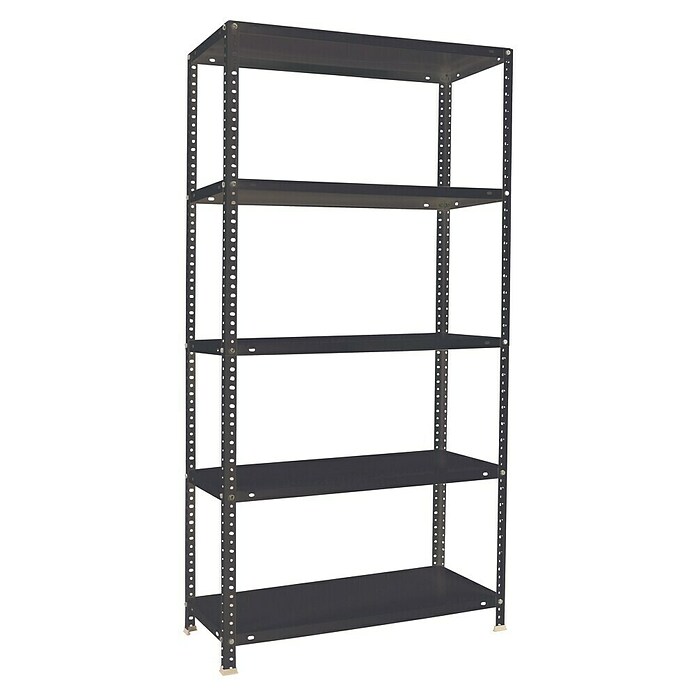Simonrack Simonclassic Estantería metálica Comfort Plus (Al x An x Pr: 200 x 100 x 30 cm, Capacidad de carga por balda: 100 kg, Número de baldas: 5 ud., Atornillado, Antracita) | BAUHAUS