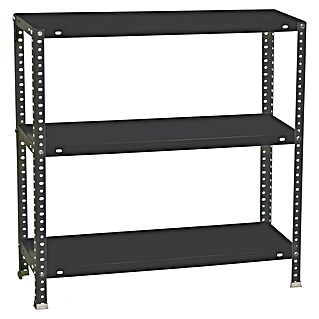 Simonrack Simonclassic Estantería metálica Comfort (Al x An x Pr: 100 x 90 x 50 cm, Capacidad de carga por balda: 100 kg, Número de baldas: 3 ud., Atornillado, Antracita)