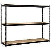 Simonrack Simonforte Estantería para cargas pesadas Chipboard (Al x An x Pr: 200 x 180 x 60 cm, Capacidad de carga por balda: 600 kg, Número de baldas: 3 ud., Inserción, Antracita/Madera) | BAUHAUS