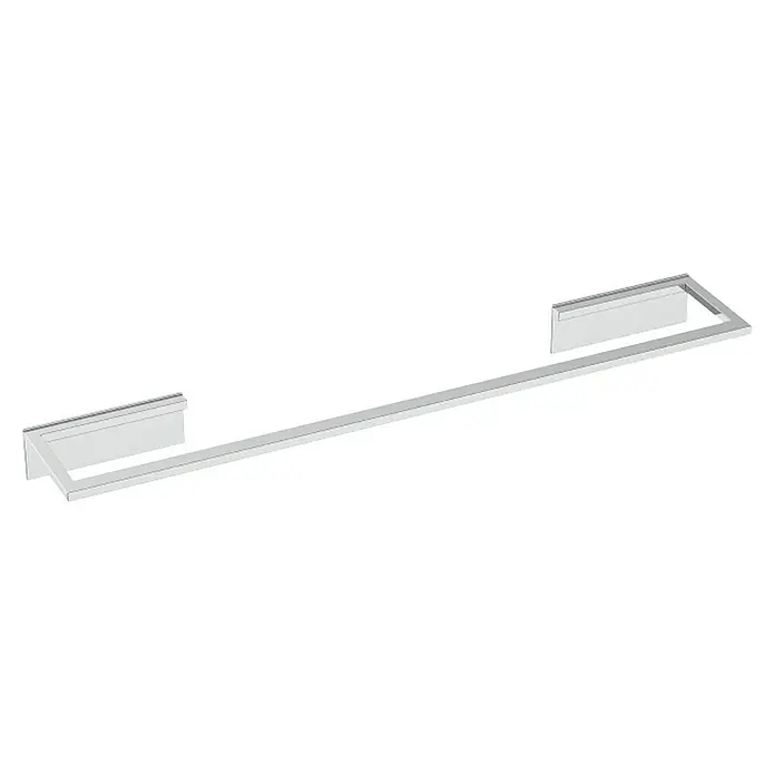Toallero de barra Urban - Ancho: 45 cm, Cromo - Toallero de color plateado con dos placas de montaje rectangulares, para baños o cocinas.