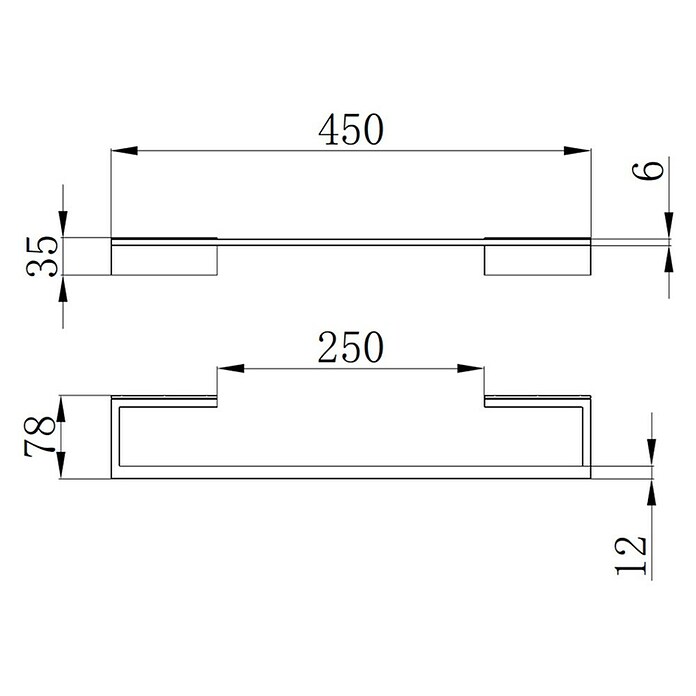 Toallero de barra Urban (Ancho: 45 cm, 1 brazo, Cromo) | BAUHAUS