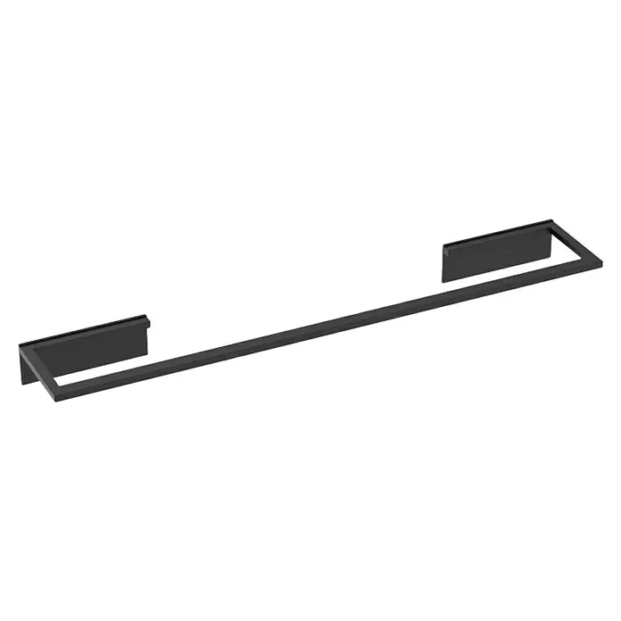 Toallero de barra Urban - Ancho: 45 cm, Negro - Toallero de metal negro con dos soportes rectangulares.